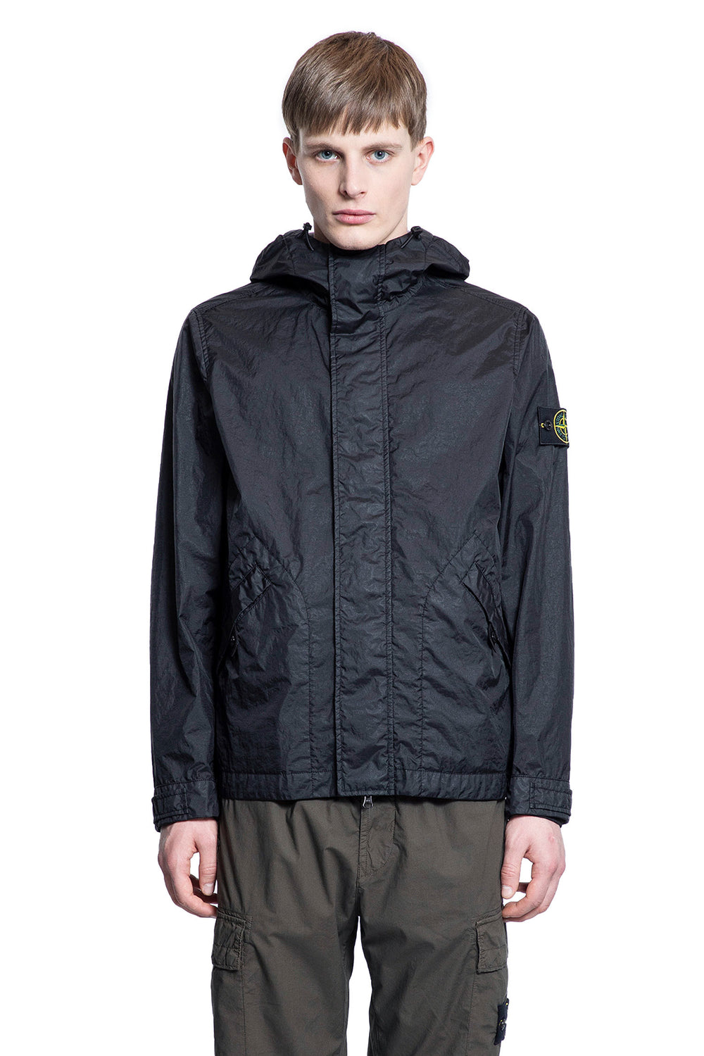 STONE ISLAND MAN BLACK JACKETS