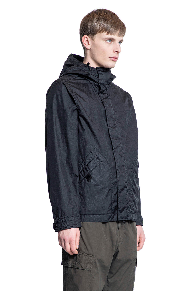 STONE ISLAND MAN BLACK JACKETS