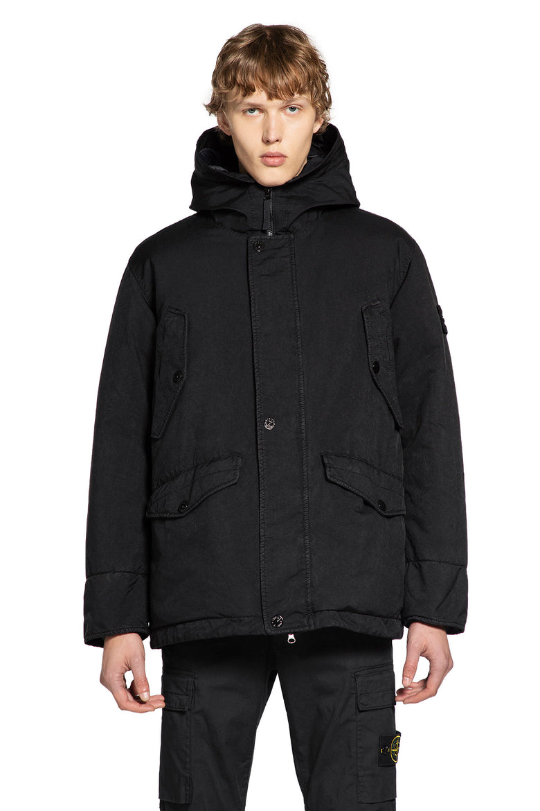 STONE ISLAND MAN BLACK COATS