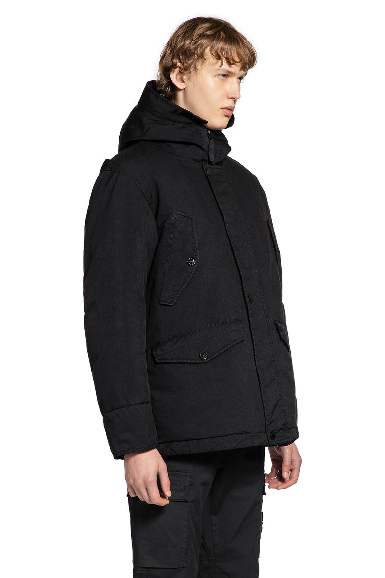 STONE ISLAND MAN BLACK COATS