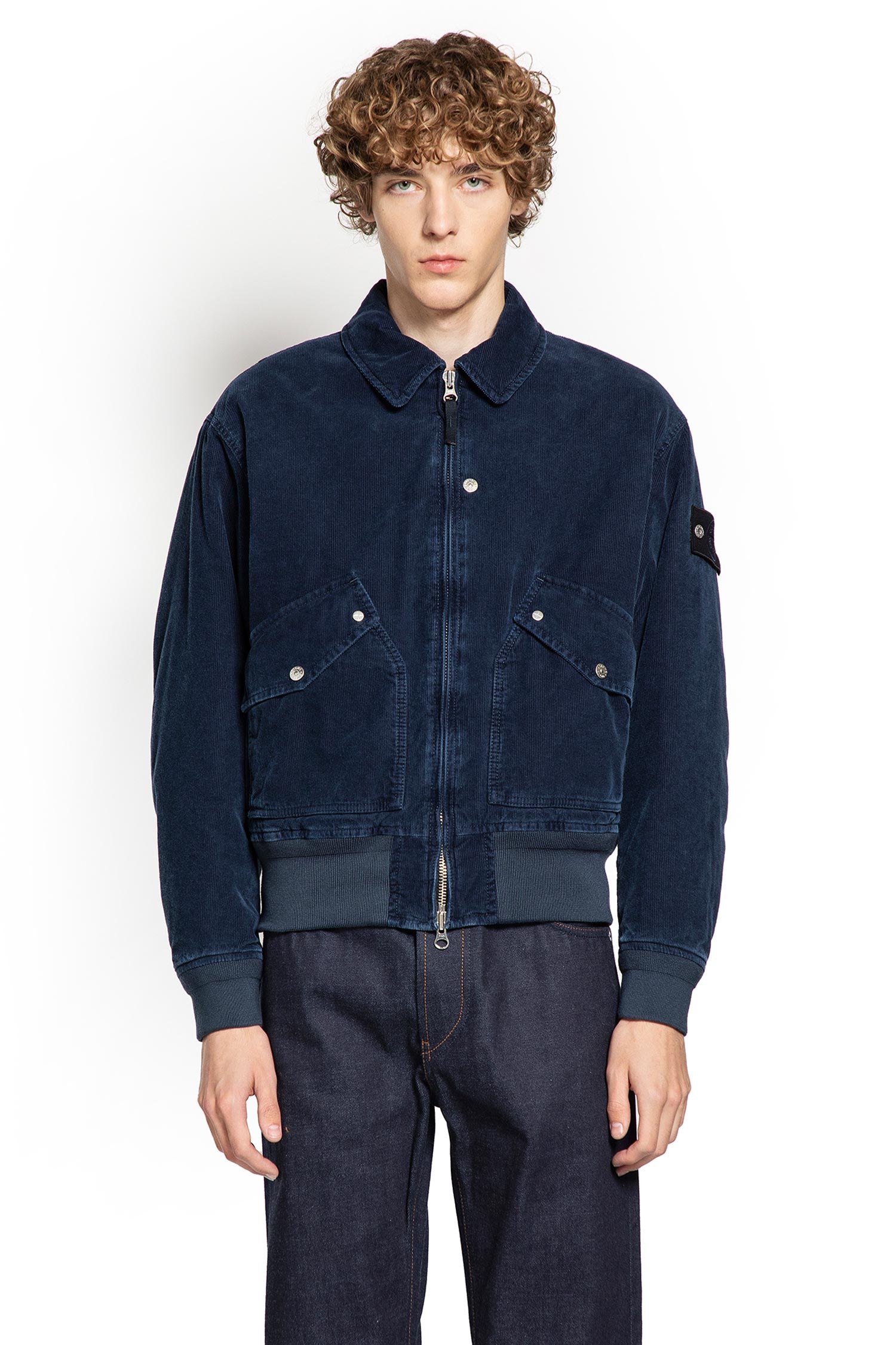 STONE ISLAND MAN BLUE JACKETS