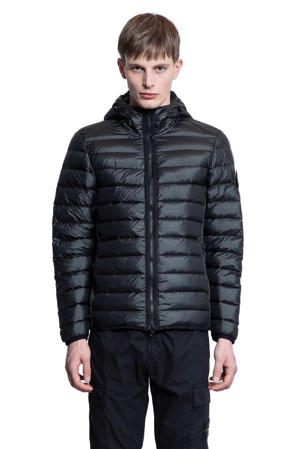 STONE ISLAND MAN BLACK JACKETS