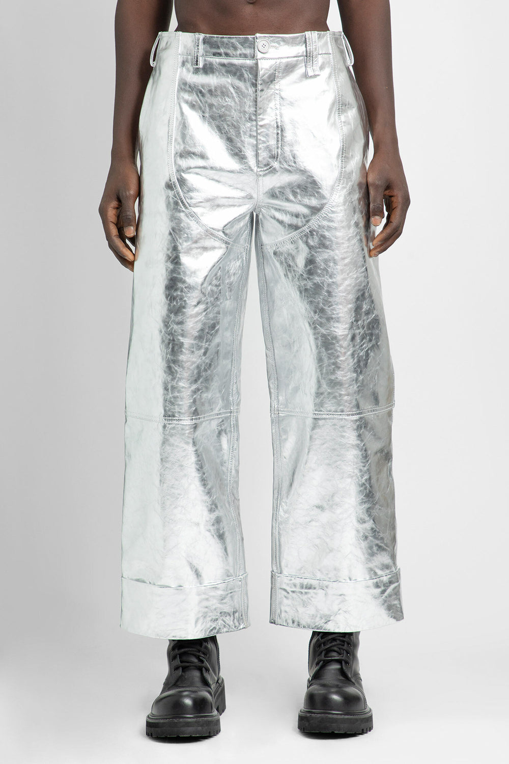 SIMONE ROCHA MAN SILVER TROUSERS