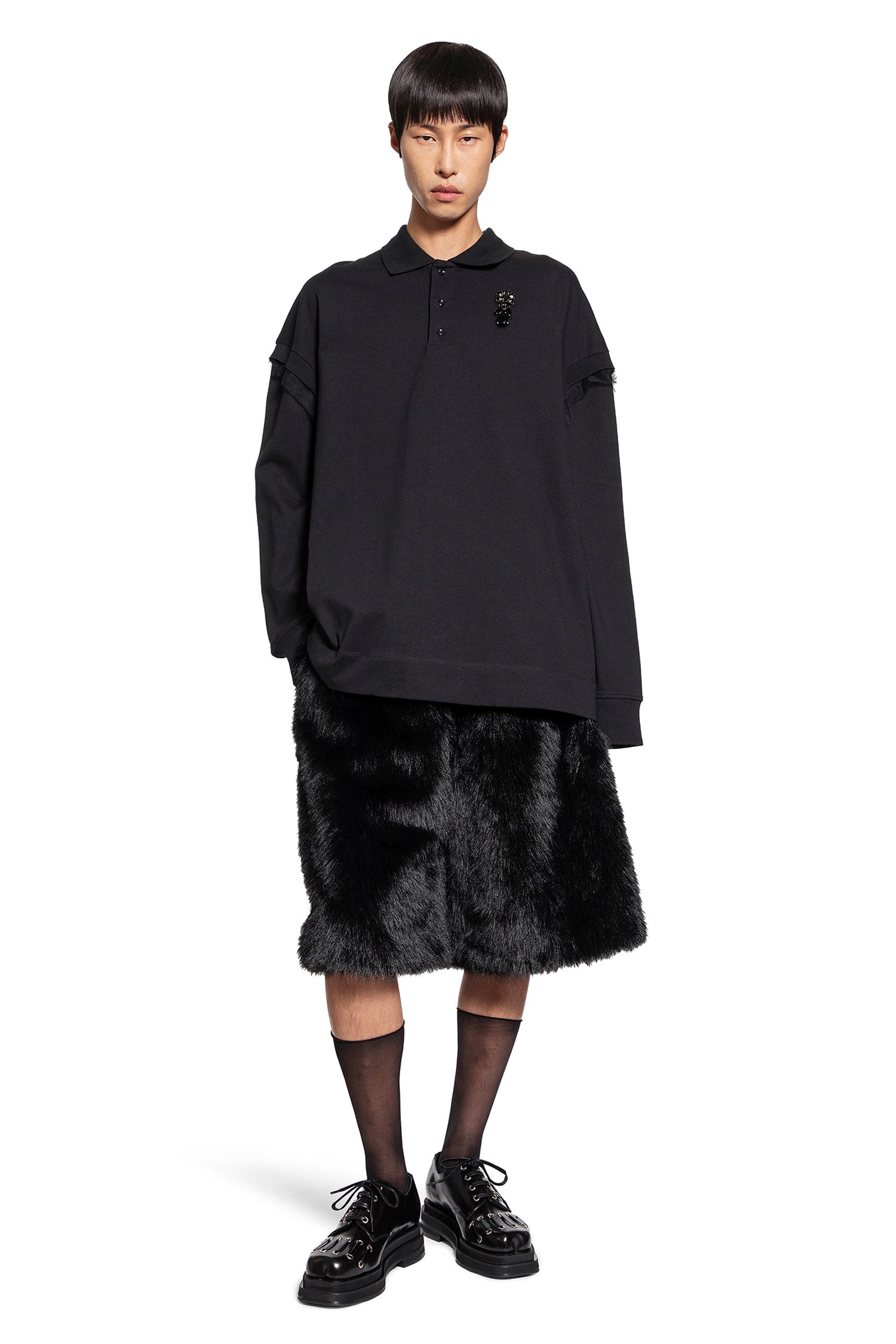 SIMONE ROCHA MAN BLACK SHORTS & SKIRTS