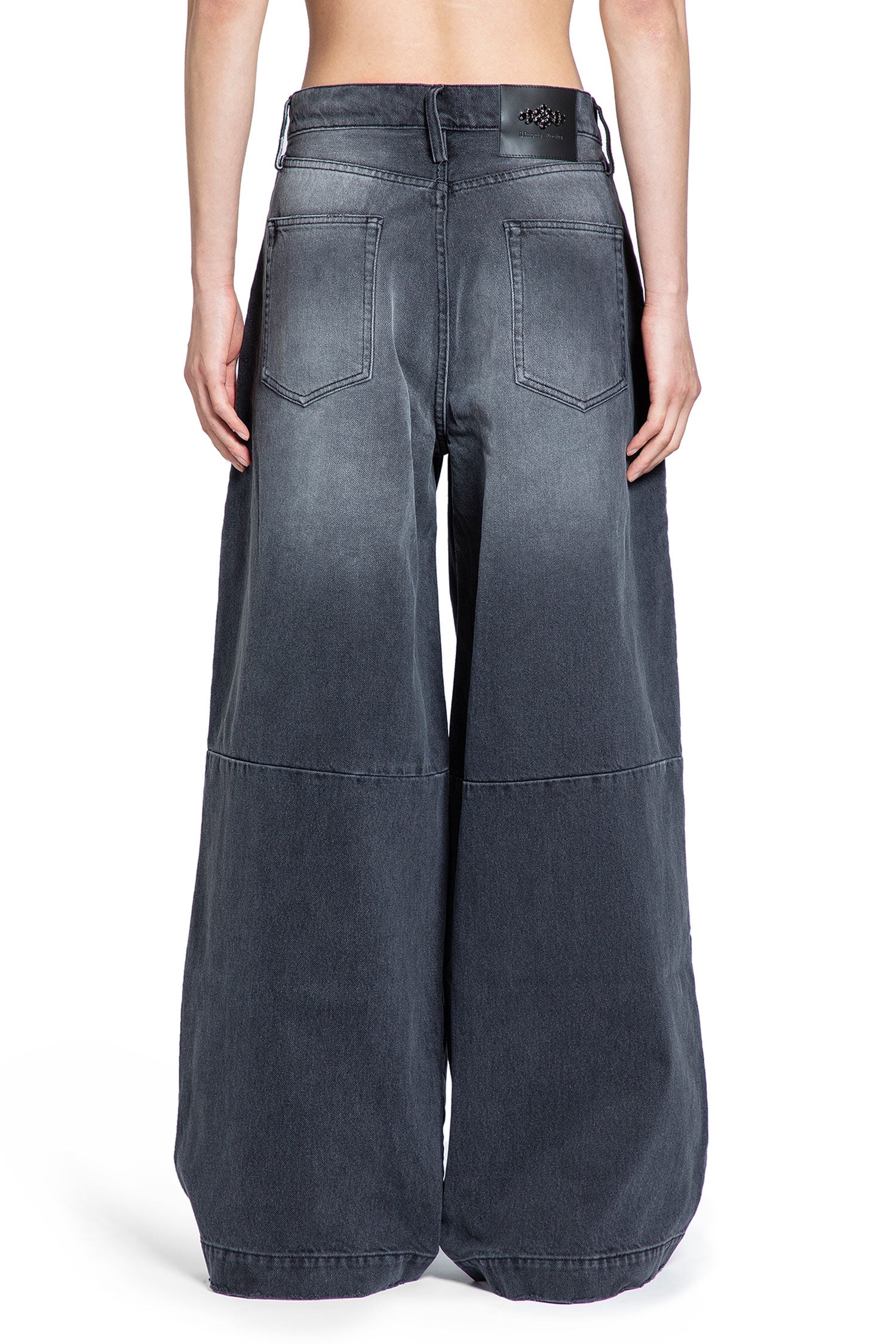 Distressed Wide Leg Puddle Jeans