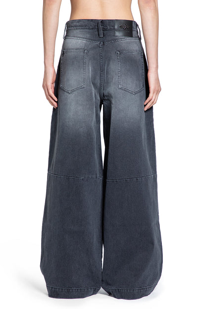 Distressed Wide Leg Puddle Jeans