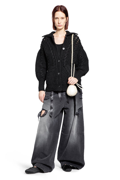 Distressed Wide Leg Puddle Jeans
