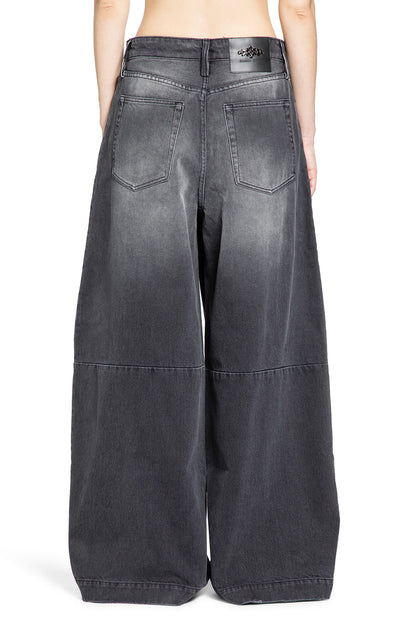 Distressed Wide Leg Puddle Jeans