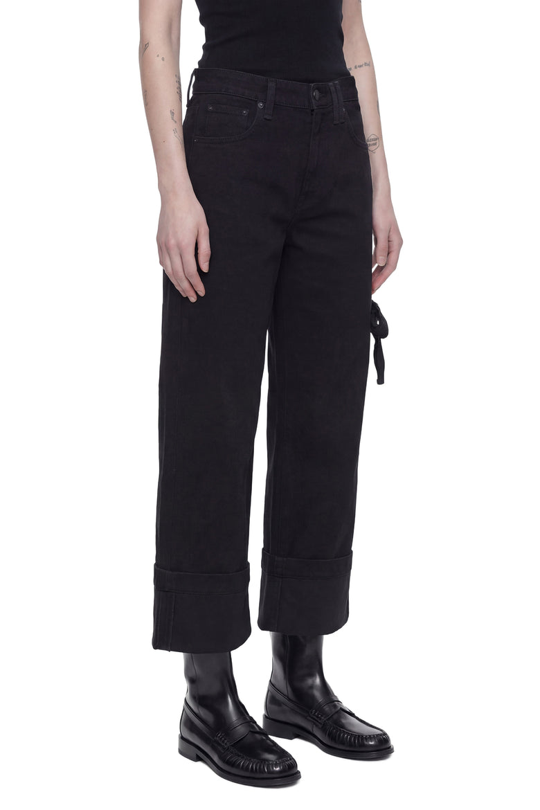 Cropped Straight Leg Jeans