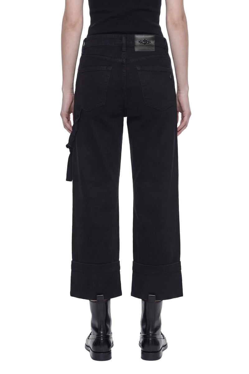 Cropped Straight Leg Jeans