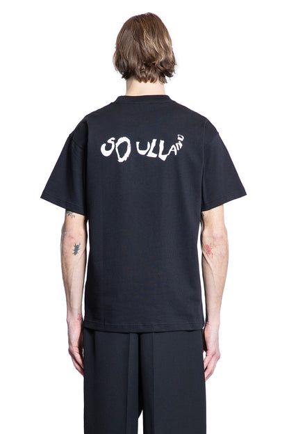 SOULLAND MAN BLACK T-SHIRTS & TANK TOPS