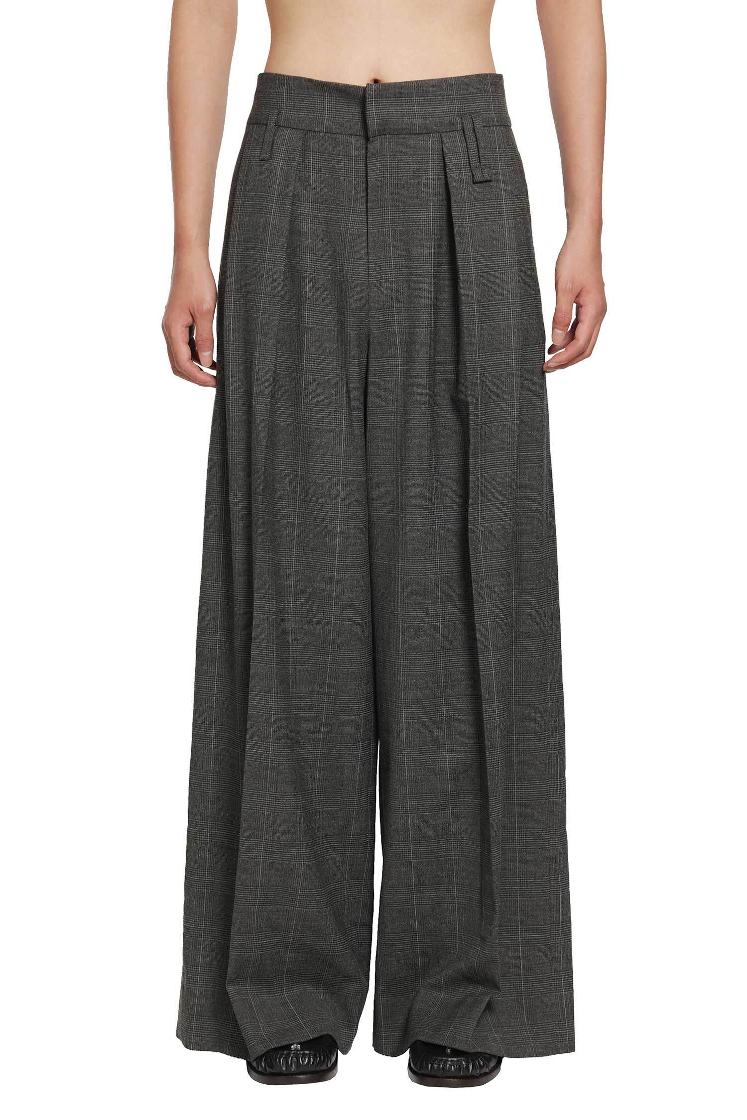 Peeling Waist Wide Leg Trousers