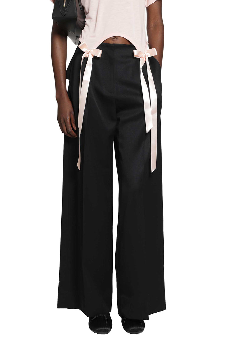 SIMONE ROCHA Back Bow Wide Leg Trousers woman