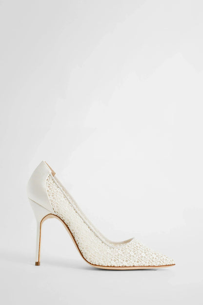 MANOLO BLAHNIK WOMAN WHITE PUMPS - Antonioli.eu