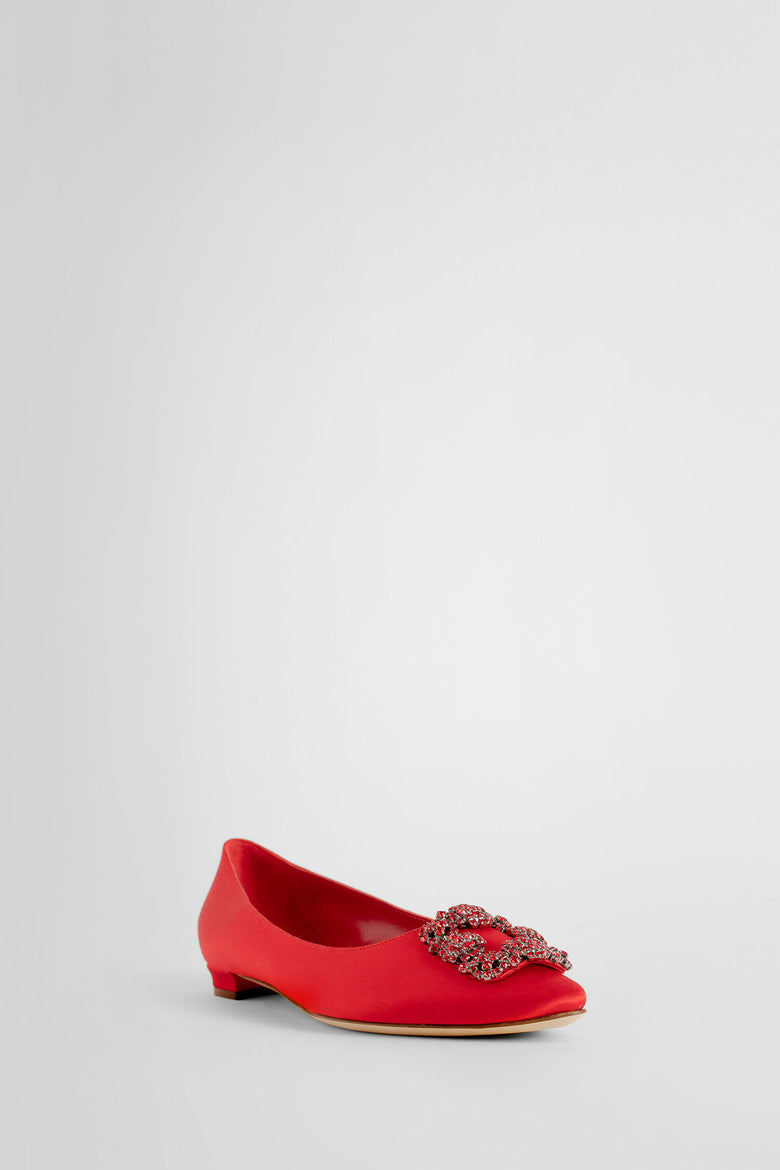 MANOLO BLAHNIK WOMAN RED FLATS