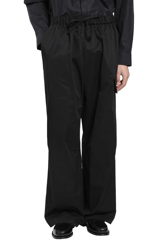 Drawstring Cargo Knee Pleat Trousers