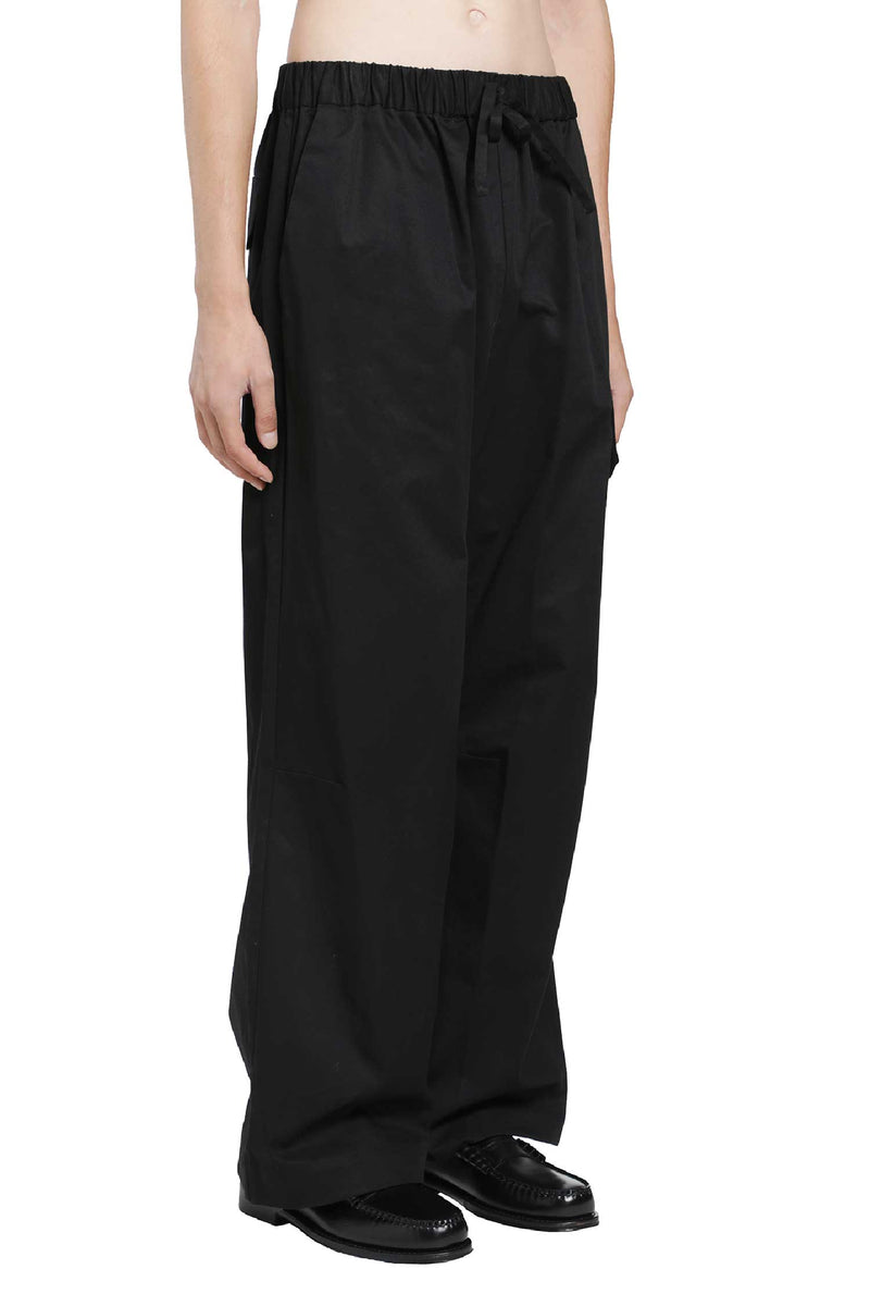 SIMONE ROCHA Drawstring Cargo Knee Pleat Trousers man