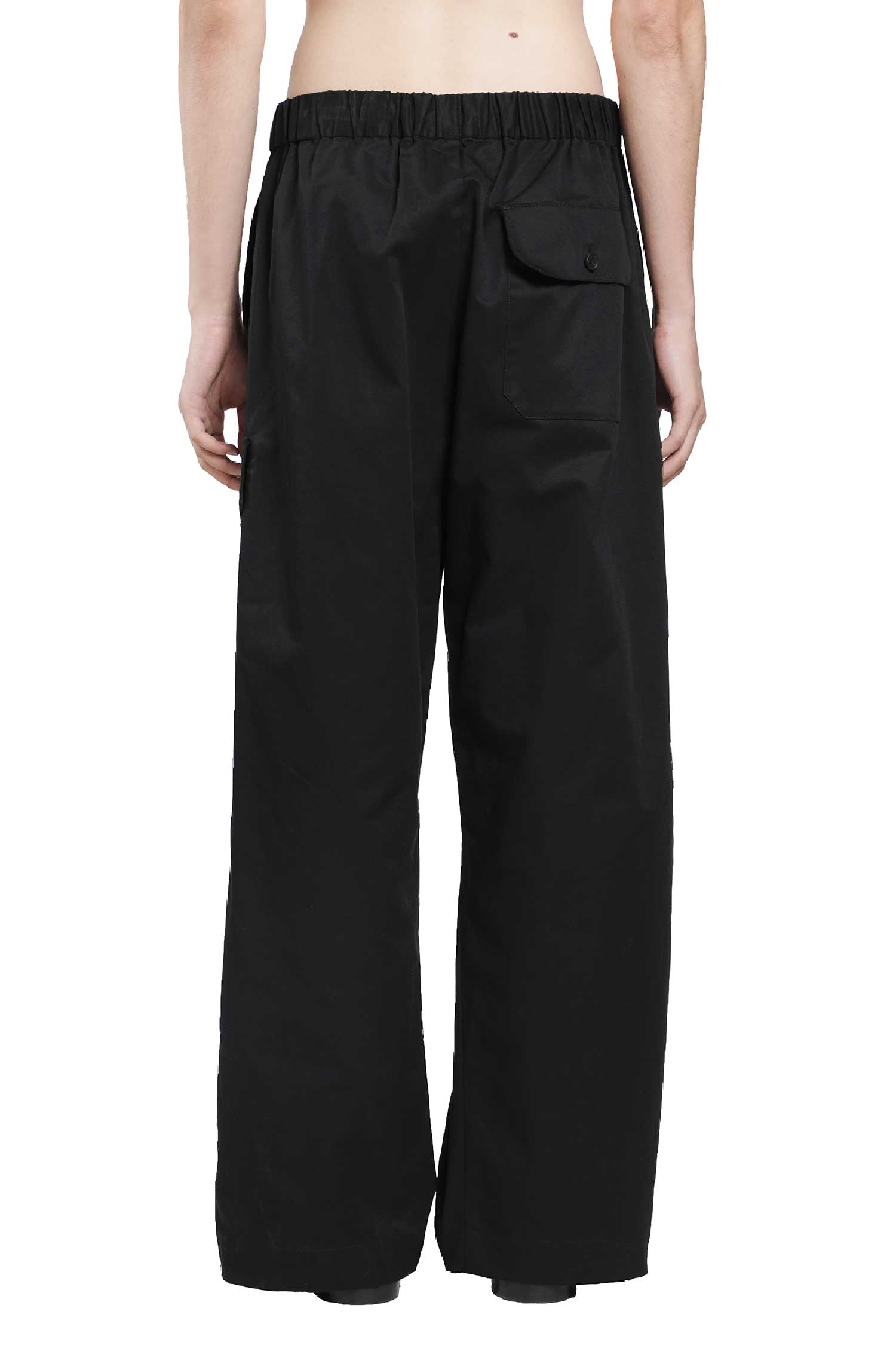 SIMONE ROCHA Drawstring Cargo Knee Pleat Trousers man