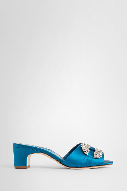 MANOLO BLAHNIK WOMAN BLUE MULES