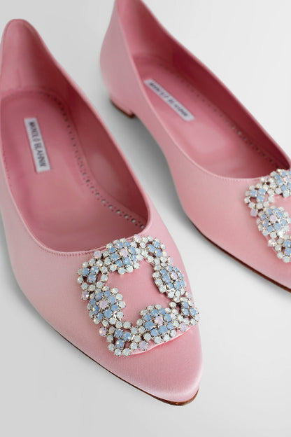 MANOLO BLAHNIK WOMAN PINK FLATS