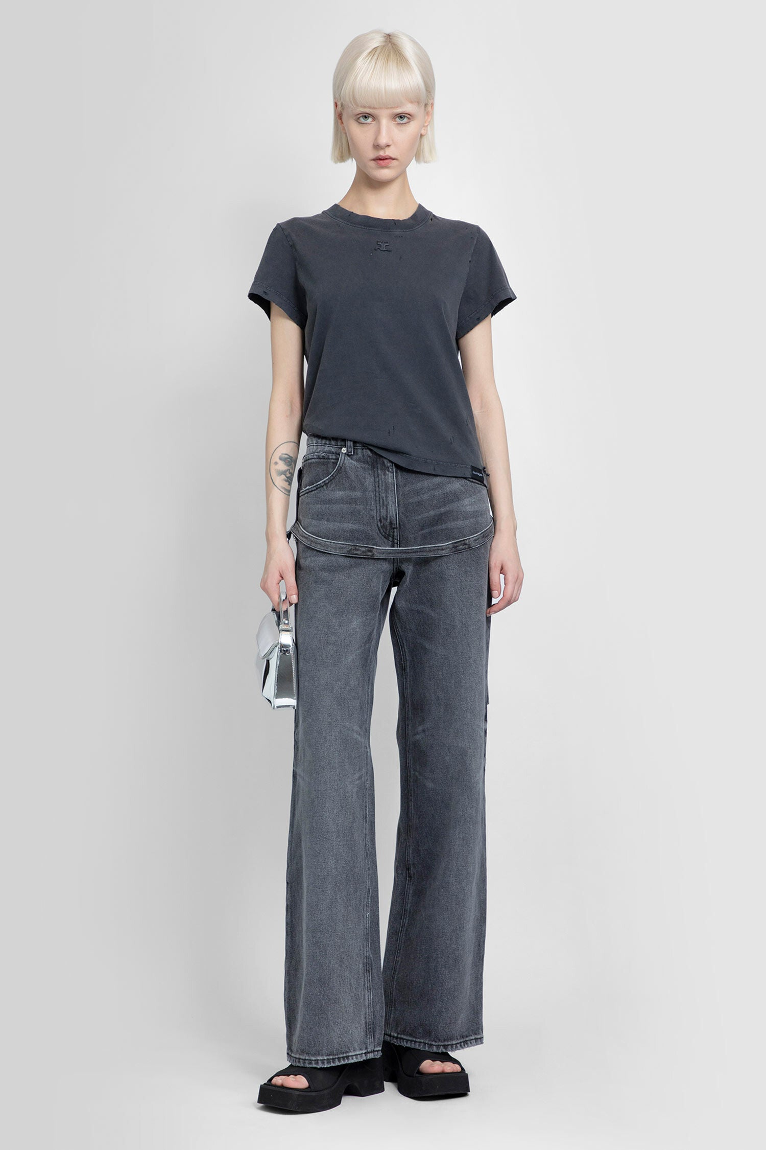 COURRÈGES WOMAN GREY JEANS