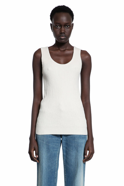 TOTEME WOMAN OFF-WHITE T-SHIRTS & TANK TOPS