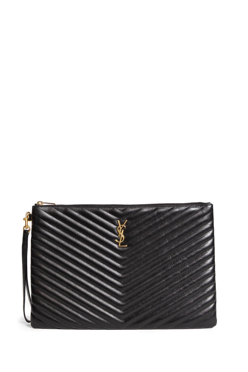 SAINT LAURENT Matelassé Leather Pouch bag woman
