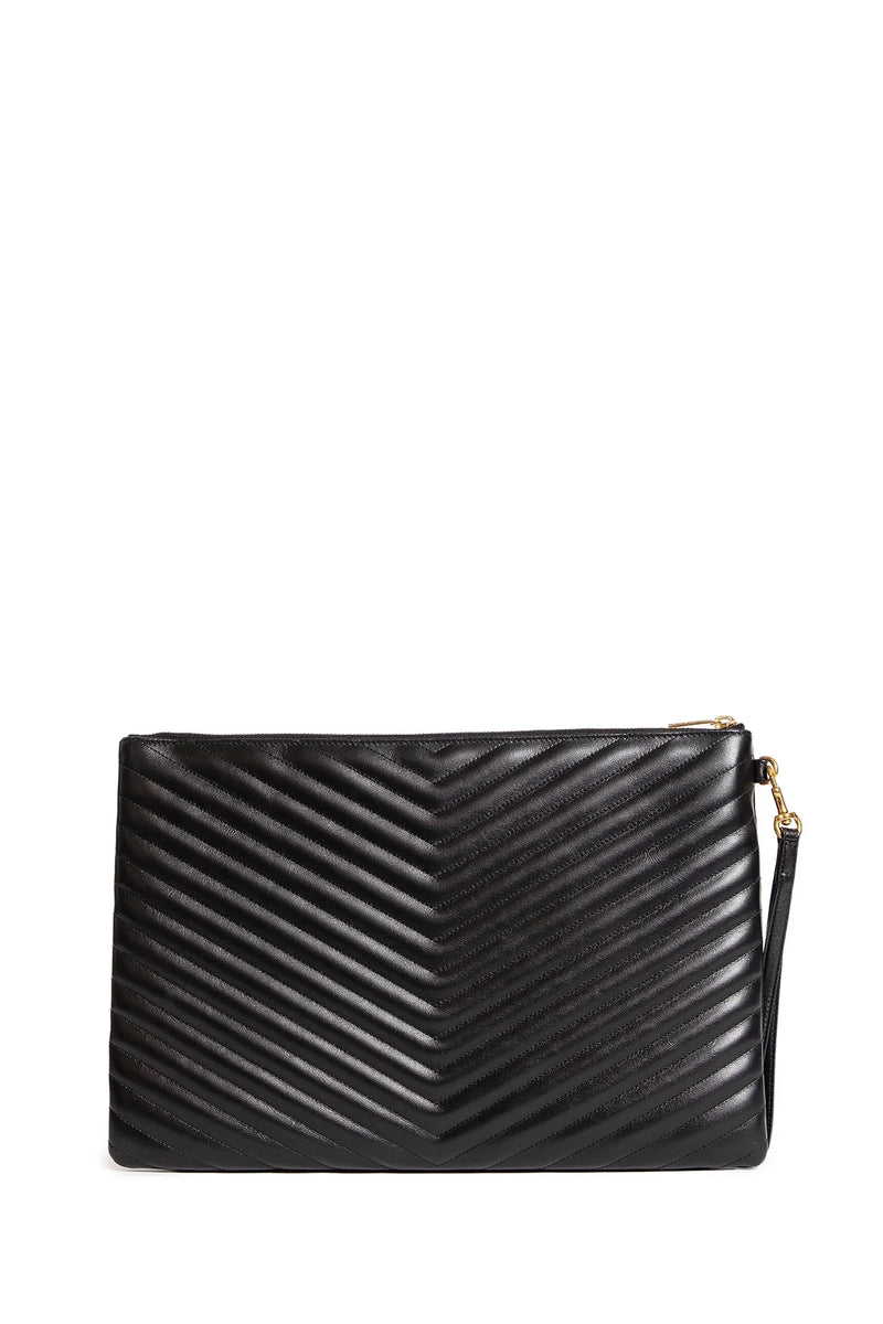 SAINT LAURENT Matelassé Leather Pouch bag woman