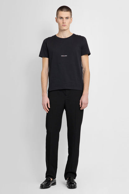 SAINT LAURENT MAN BLACK T-SHIRTS & TANK TOPS