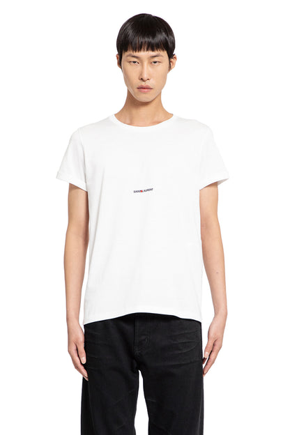 SAINT LAURENT MAN WHITE T-SHIRTS & TANK TOPS