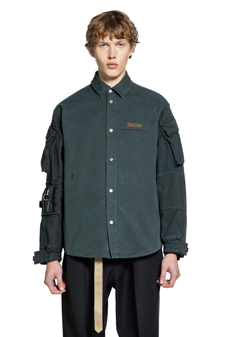 MARTINE ROSE MAN GREEN SHIRTS