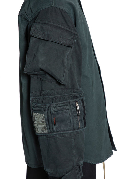 MARTINE ROSE MAN GREEN SHIRTS