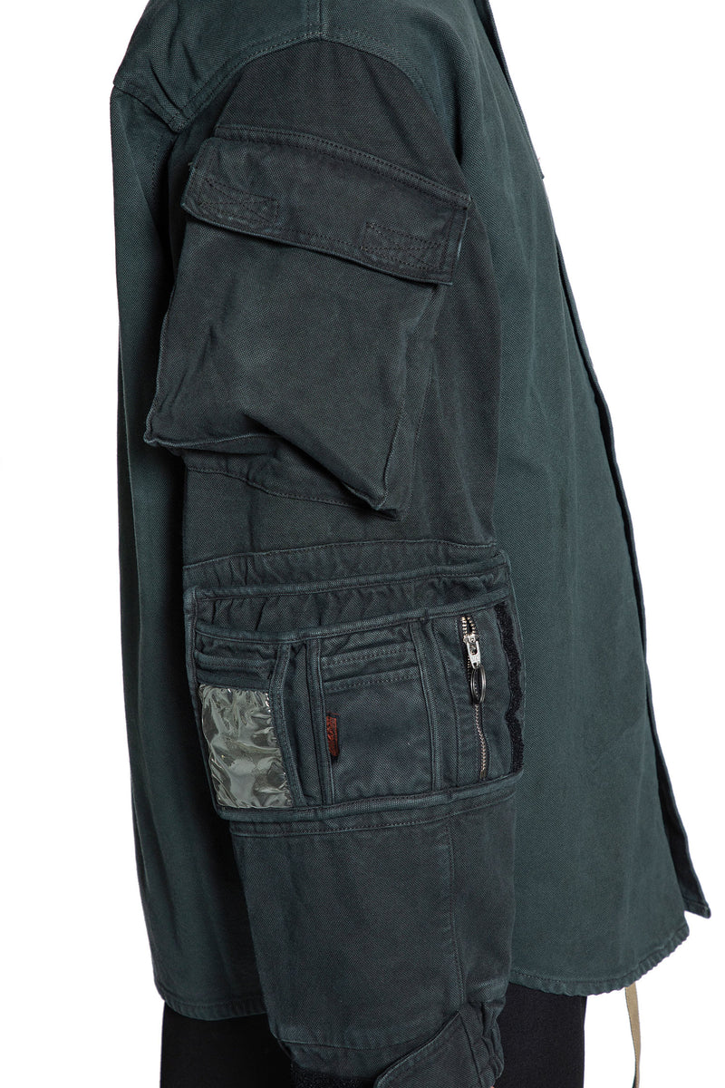 Cotton Denim Utility Overshirt