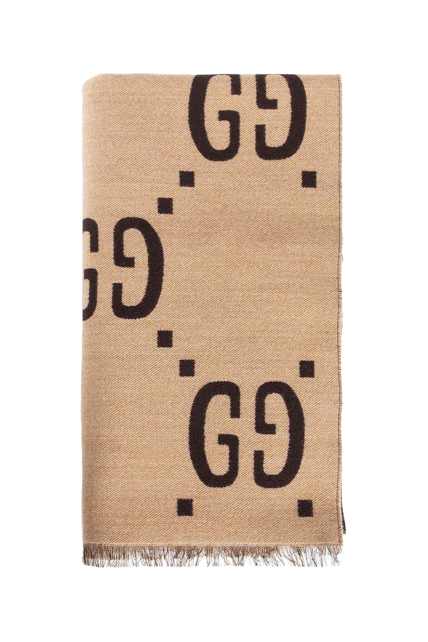 GUCCI GG Jacquard Wool Silk Scarf man