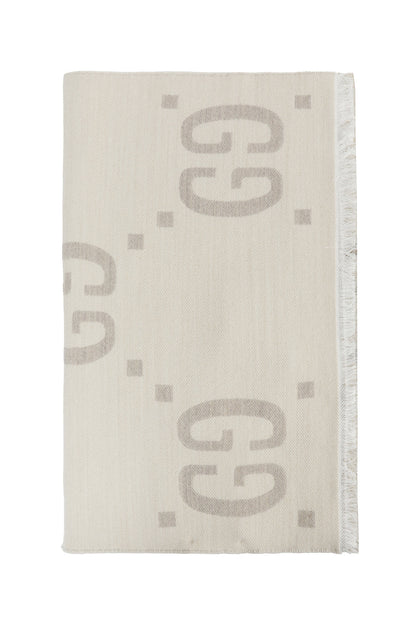 GG Jacquard Wool Silk Scarf