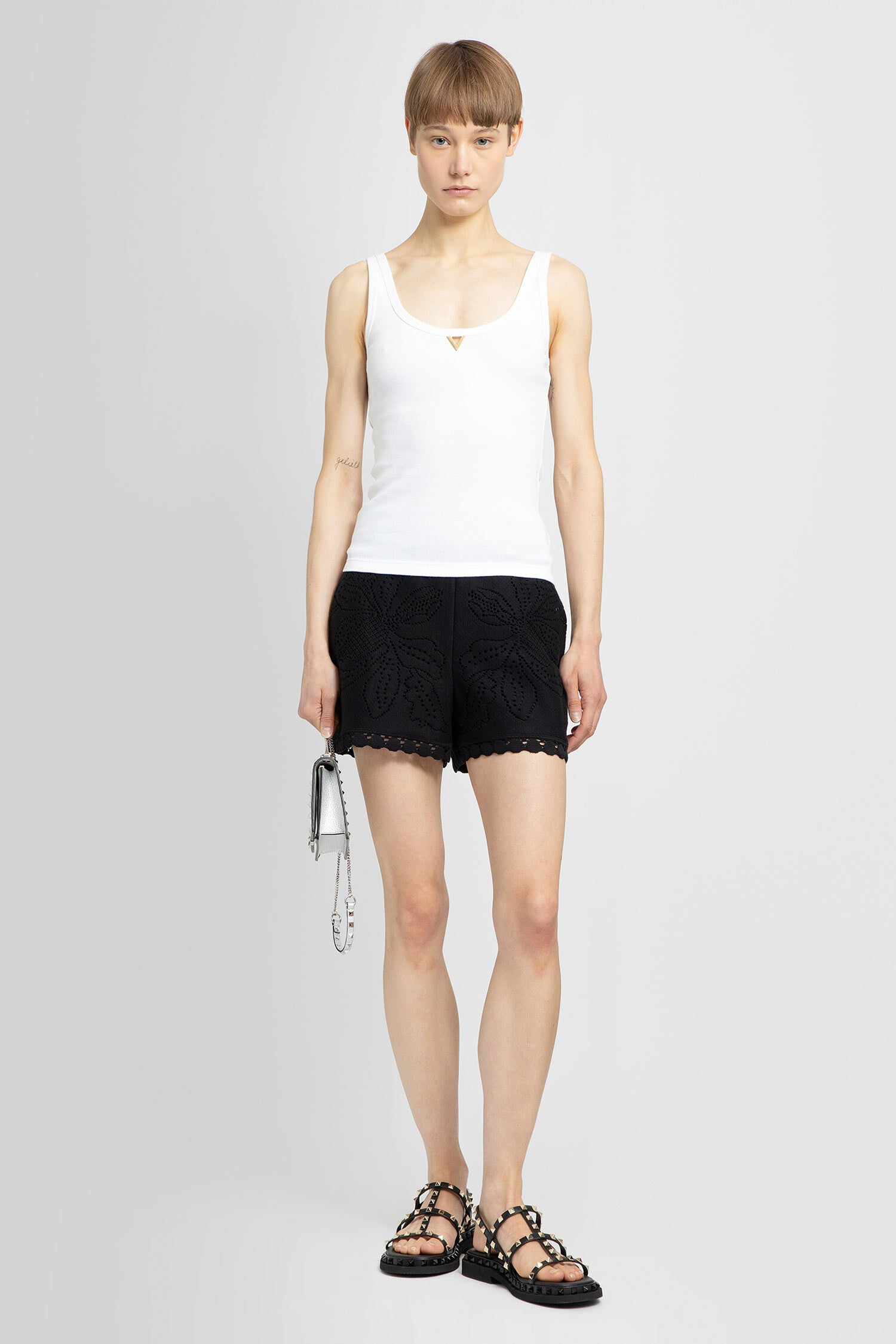 VALENTINO WOMAN WHITE T-SHIRTS & TANK TOPS