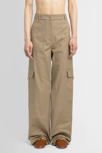 VALENTINO WOMAN BEIGE TROUSERS