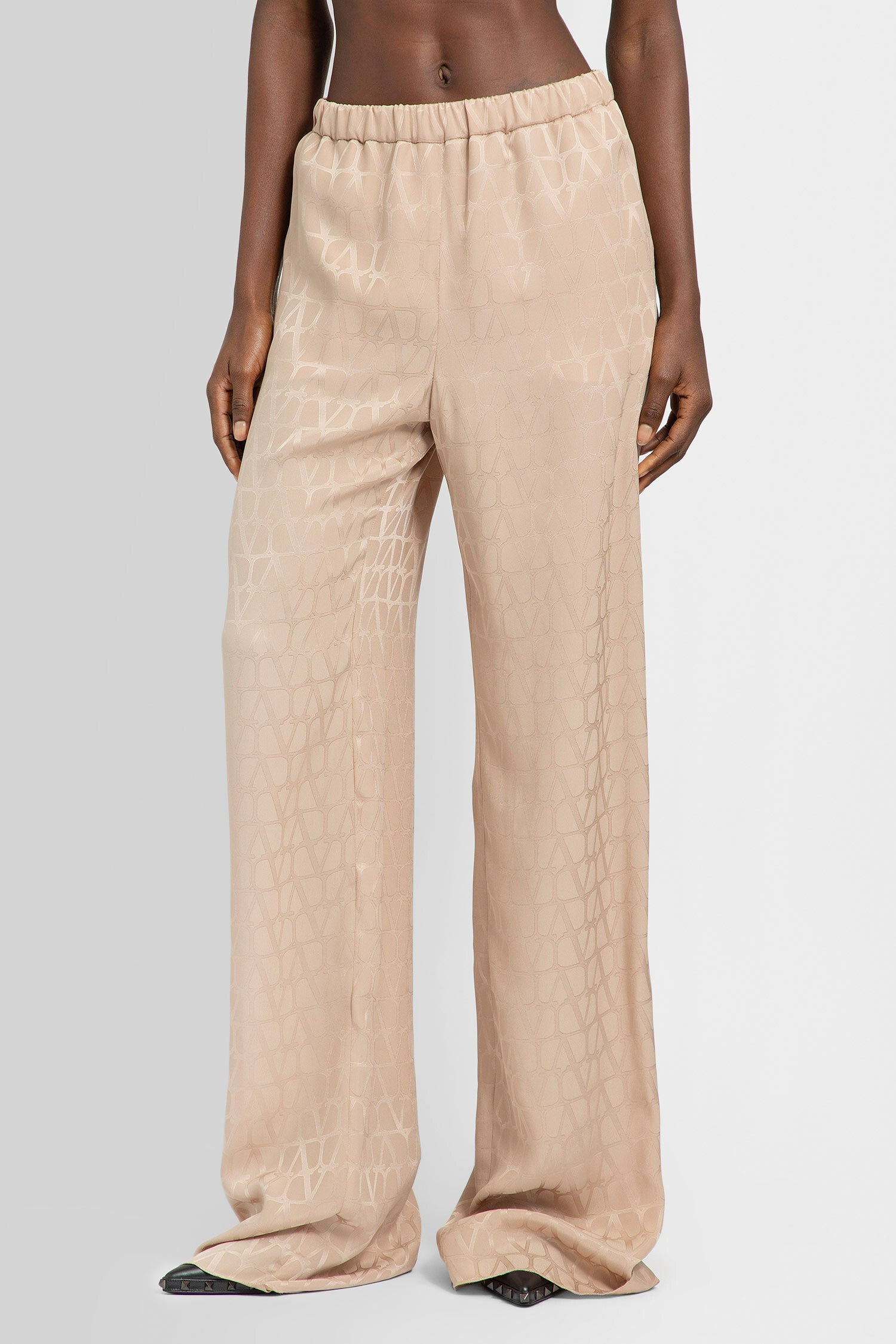 VALENTINO WOMAN BEIGE TROUSERS