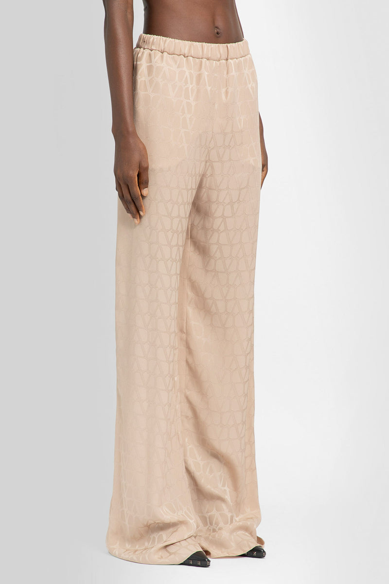 VALENTINO WOMAN BEIGE TROUSERS