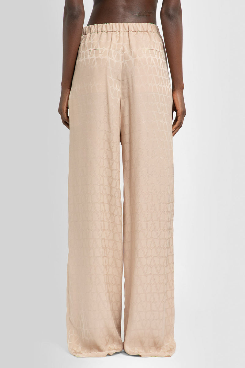 VALENTINO WOMAN BEIGE TROUSERS