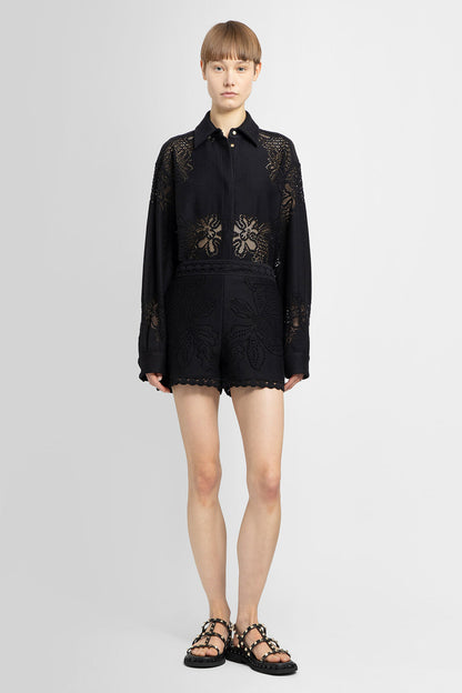 VALENTINO WOMAN BLACK SHORTS