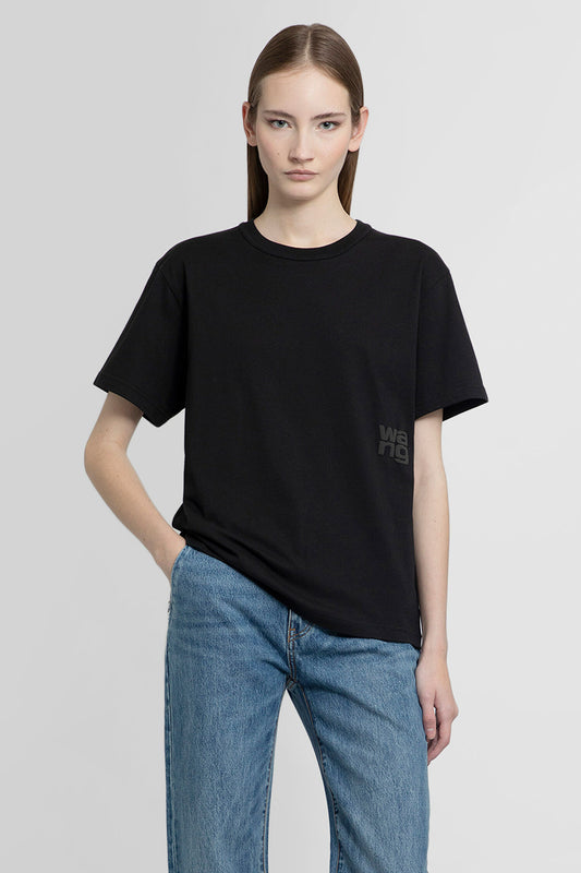 ALEXANDER WANG WOMAN BLACK T-SHIRTS & TANK TOPS