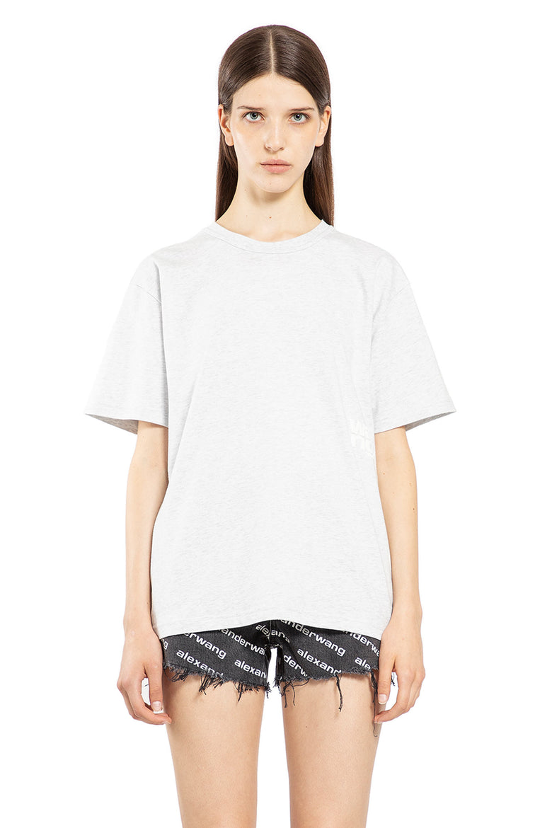 ALEXANDER WANG WOMAN GREY T-SHIRTS & TANK TOPS