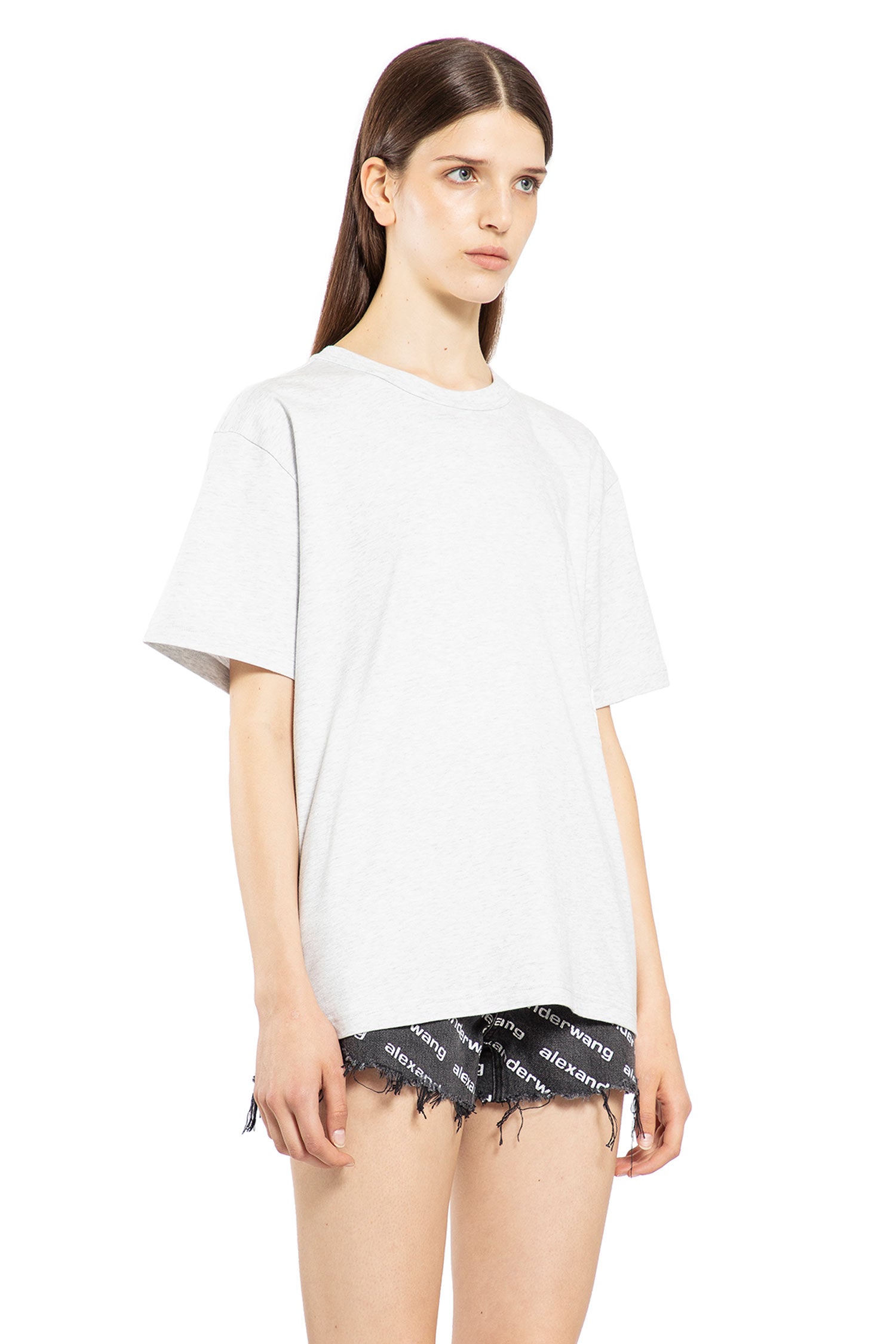 ALEXANDER WANG WOMAN GREY T-SHIRTS