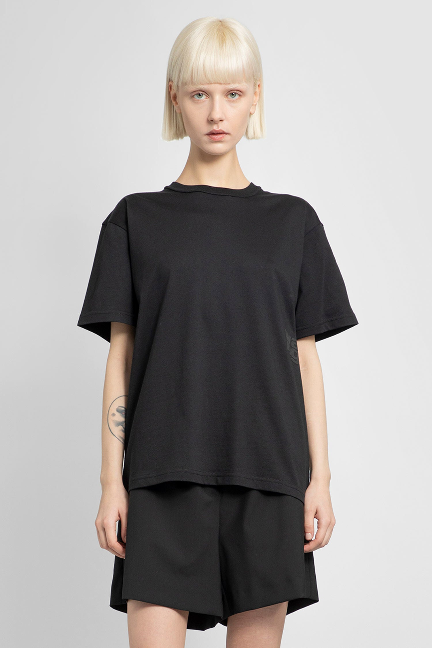 ALEXANDER WANG WOMAN BLACK T-SHIRTS