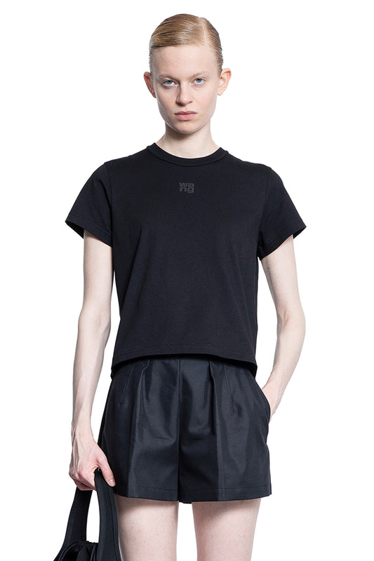 ALEXANDER WANG WOMAN BLACK T-SHIRTS & TANK TOPS