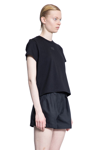 ALEXANDER WANG WOMAN BLACK T-SHIRTS & TANK TOPS