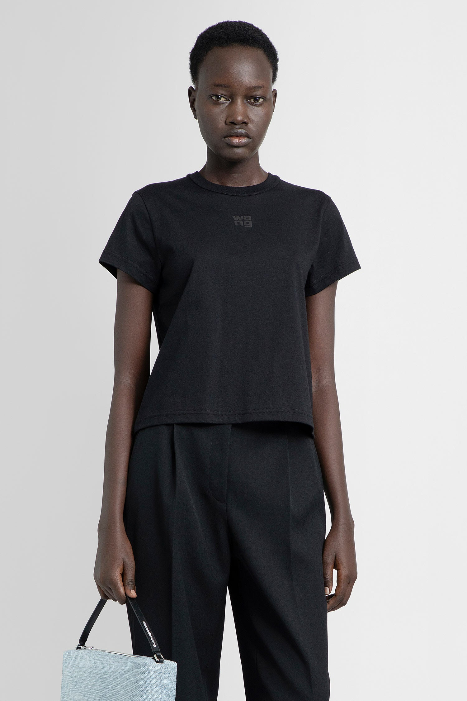 ALEXANDER WANG WOMAN BLACK T-SHIRTS