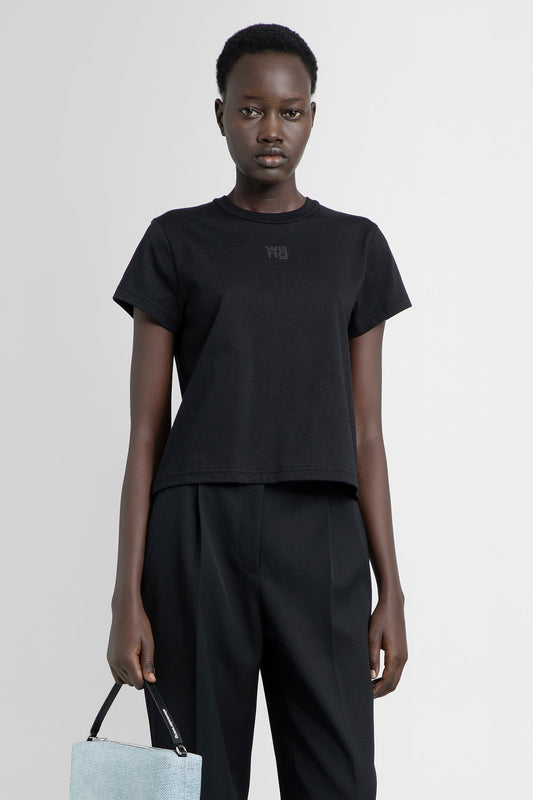 ALEXANDER WANG WOMAN BLACK T-SHIRTS & TANK TOPS