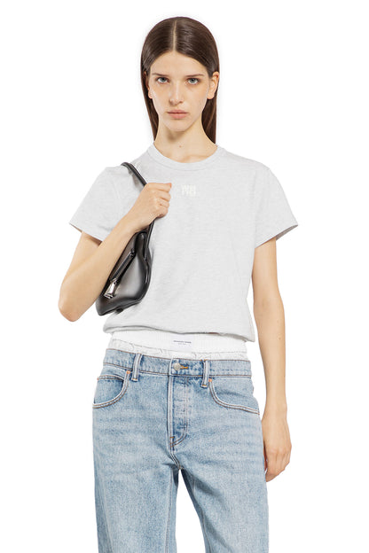 ALEXANDER WANG WOMAN GREY T-SHIRTS & TANK TOPS